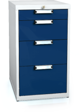 Universal cabinet for workbenches 840 x 480 x 600 - 4x drawer